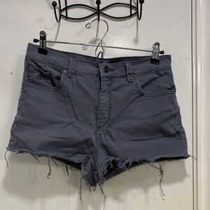Gloria Vanderbilt Distressed Gray Jean Shorts